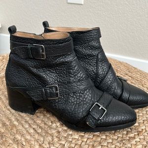Banana Republic Leather Buckle Booties